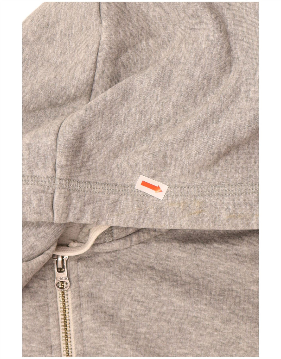 CONVERSE Pull à capuche zippé All Star pour hommes, petit coton gris