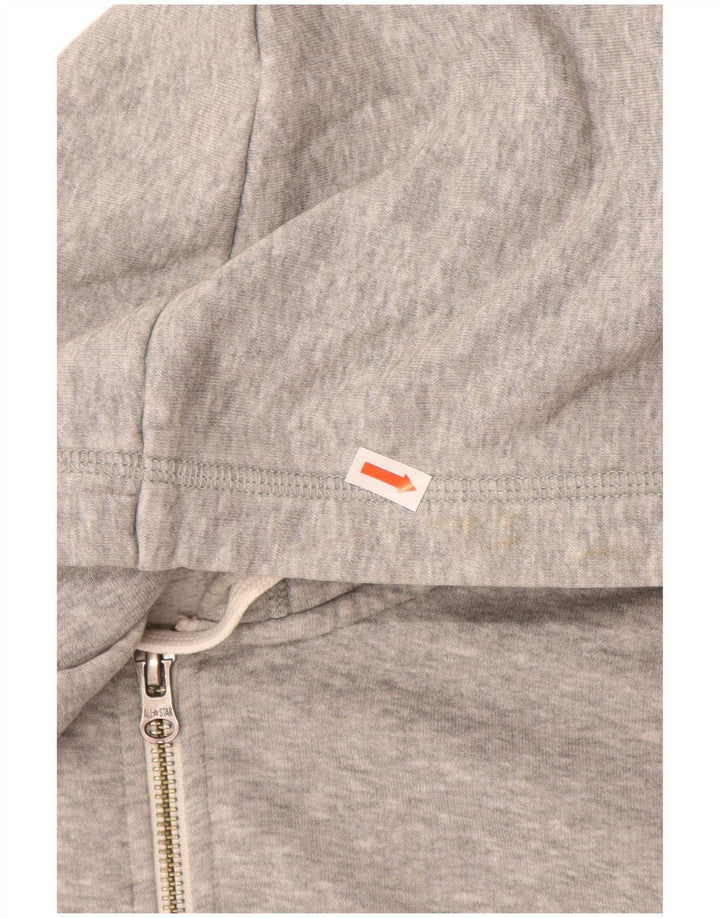 CONVERSE Pull à capuche zippé All Star pour hommes, petit coton gris