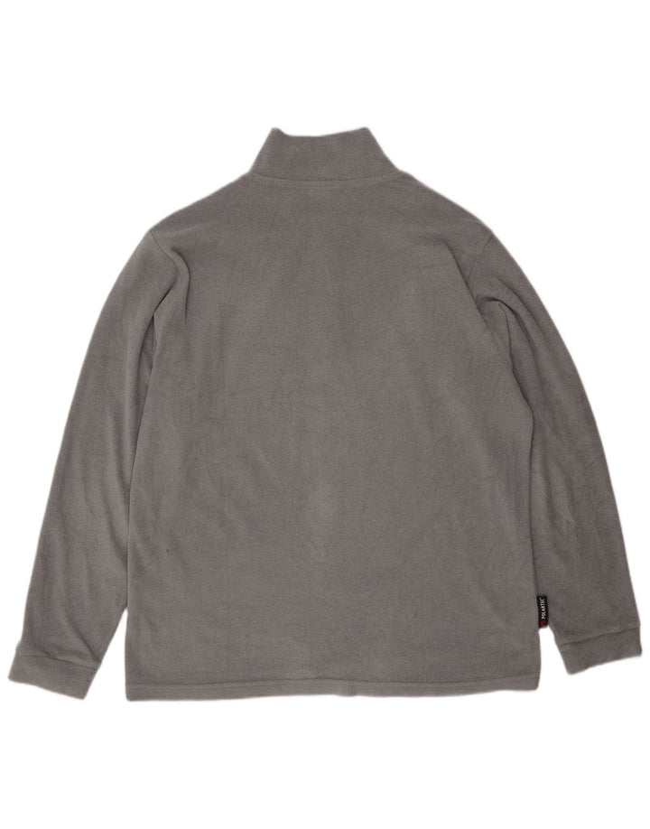 Invicta Pull polaire à col zippé pour homme, grand gris, polyester