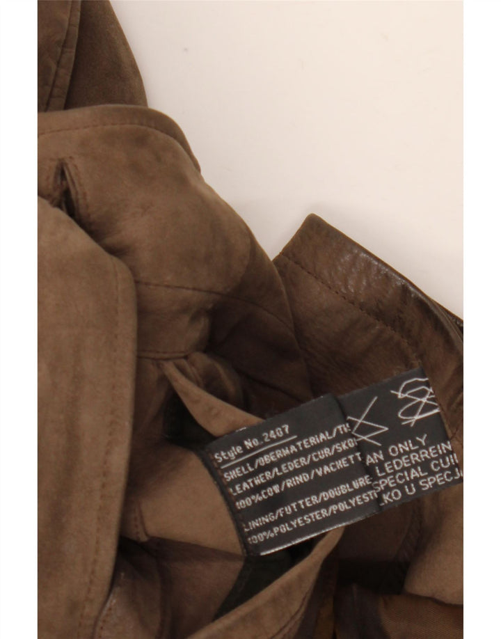 Camel Active Manteau en cuir pour homme EU 54 XL Cuir marron