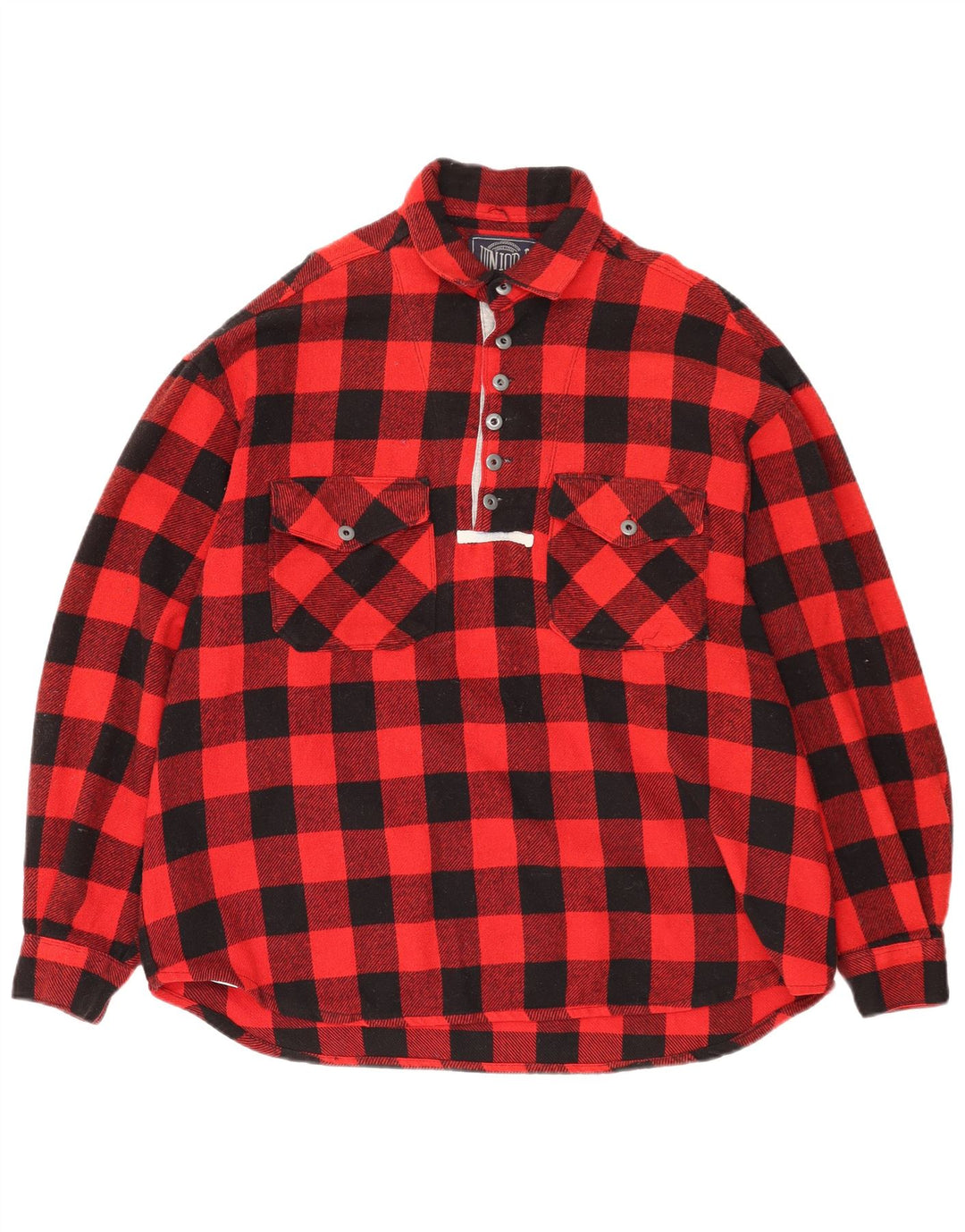 Junior.D Chemise pull en flanelle pour homme XL Rouge à carreaux Acrylique