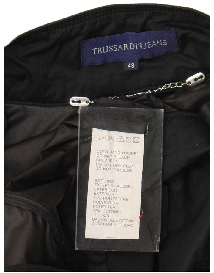 Trussardi Jeans Veste Militaire Femme IT 48 XL Noir Polyester