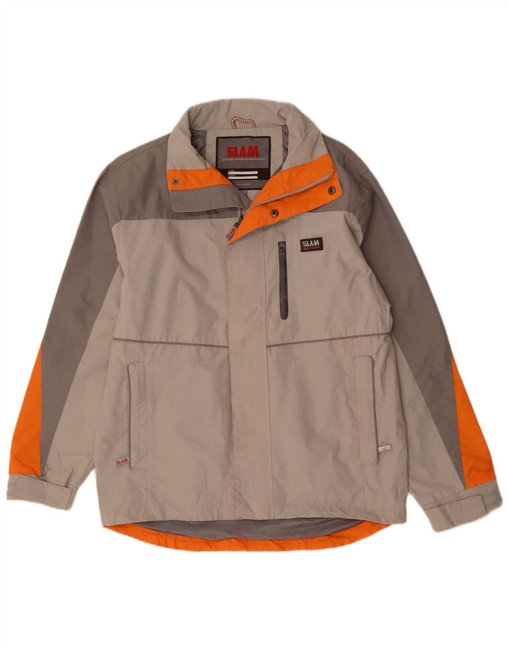 Slam Veste coupe-vent pour homme UK 36 Small Gris Colorblock Polyamide