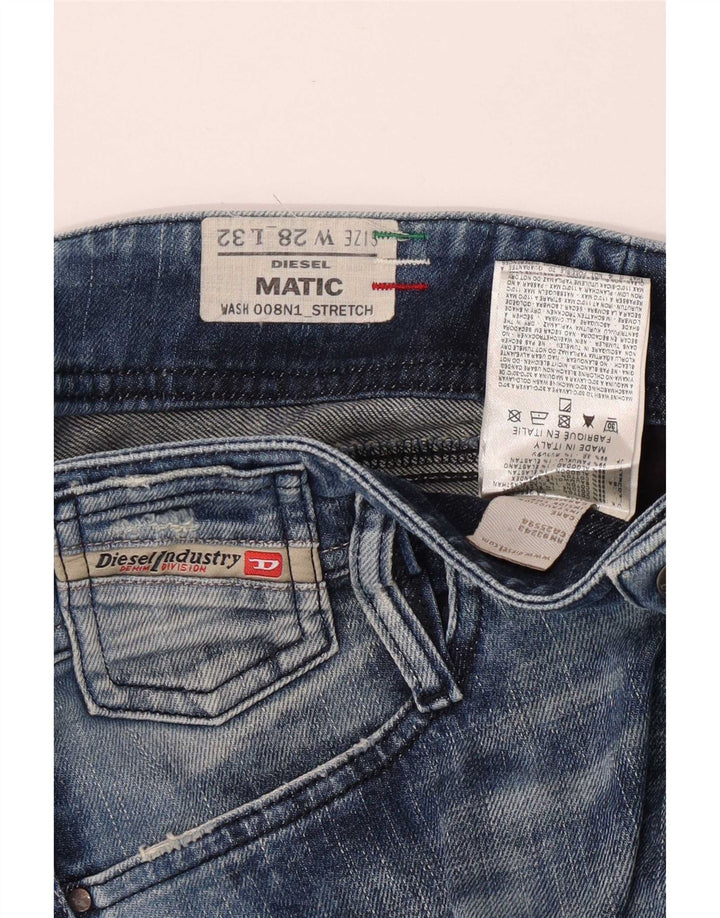 Diesel Jean Slim Matic Femme W28 L32 Bleu Coton