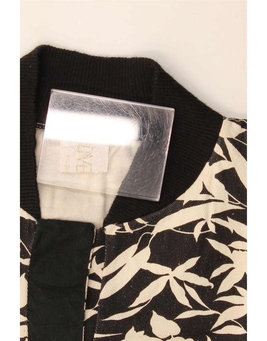 vintage Femme Sweatshirt Jumper UK 16 Grand Noir Floral