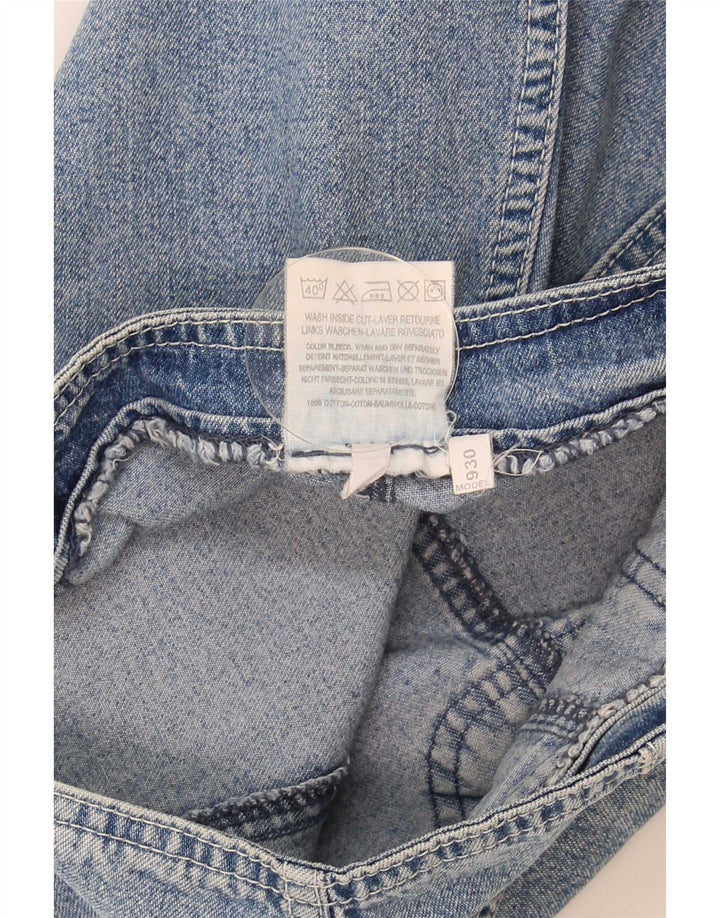vintage Femme Mini Jupe En Jean W27 Petit Coton Bleu