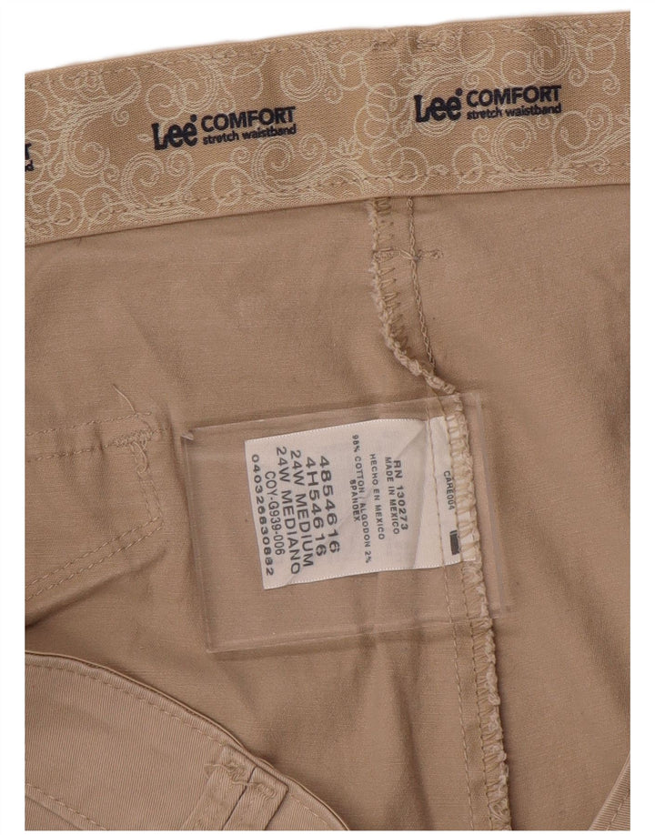 Lee Pantalon décontracté coupe confortable pour femme US 24 4XL W48 L30 Coton beige