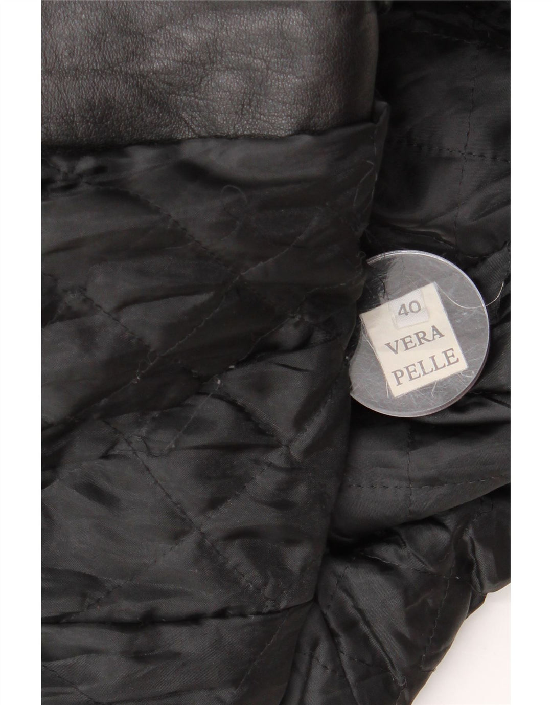 manteau en cuir femme vintage IT 40 Petit cuir noir