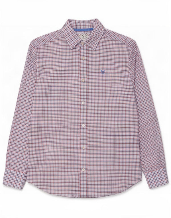 Crew Clothing Chemise coupe classique pour homme en coton à petits carreaux multicolores