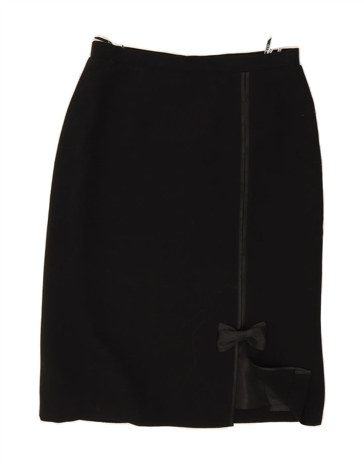 RIO Womens Straight Skirt EU 42 Large W32  Black Polyester Vintage Rio and Second-Hand Rio from Messina Hembry 