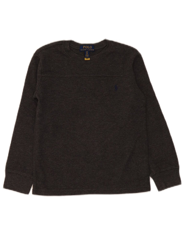 Polo Ralph Lauren Haut à manches longues pour garçon 7-8 ans Petit Gris Coton