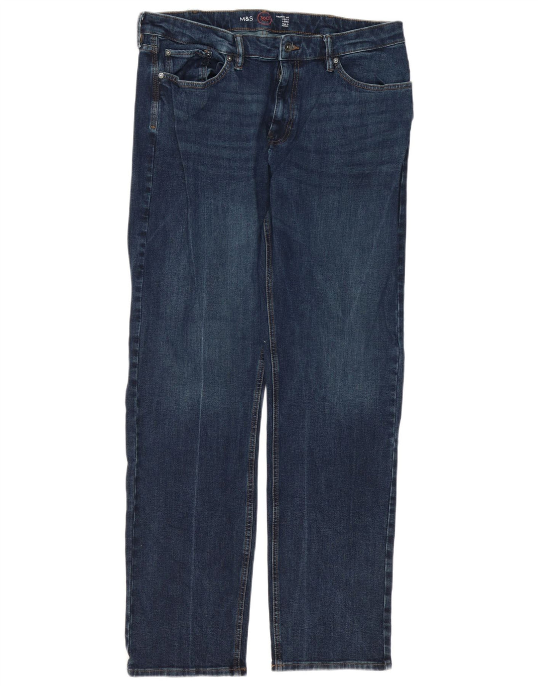 Marks & Spencer Jean droit homme W36 L33 bleu marine coton