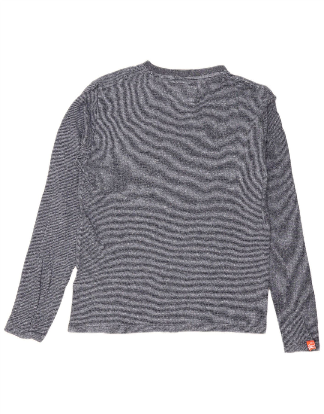 Superdry Top à manches longues en coton bleu moyen |