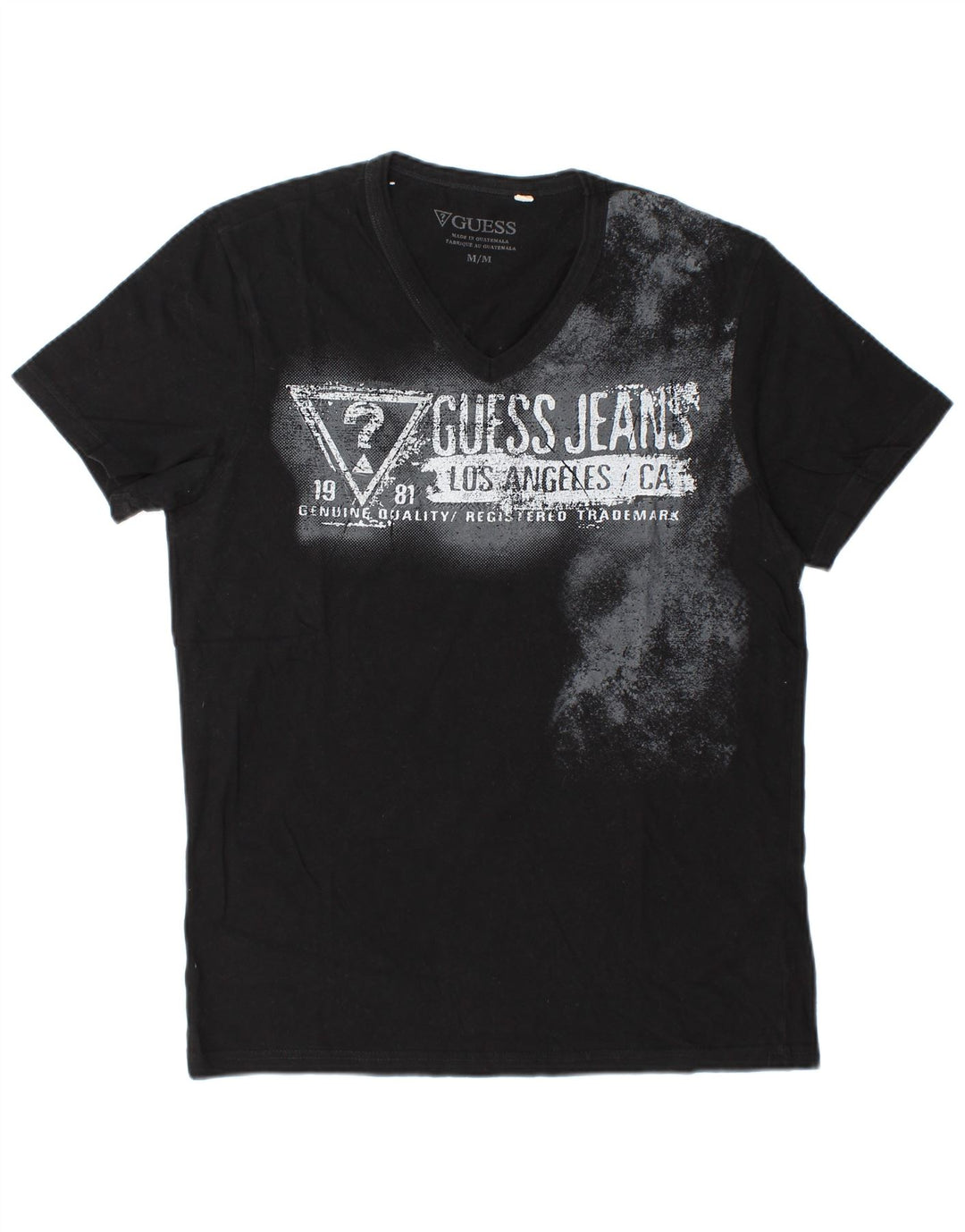 Guess T-Shirt Graphique Homme Noir Moyen Coton