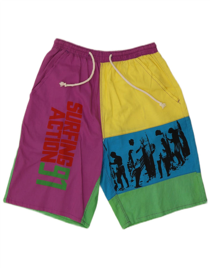 Etirel Short de Bain Garçon 11-12 Ans Large Multicolore Colourblock