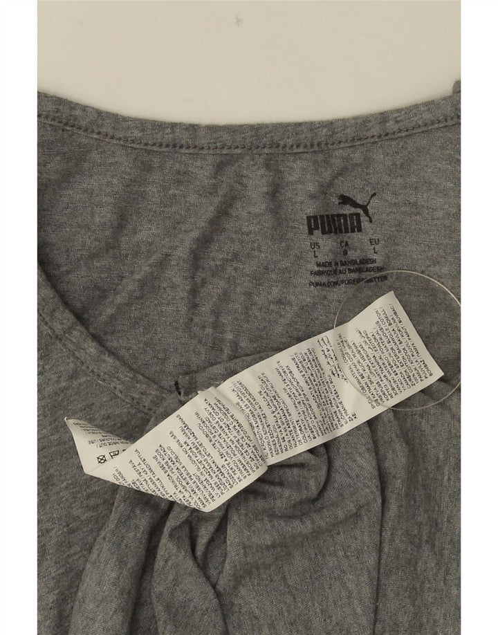 Puma Débardeur Graphic Homme Gris Large Coton