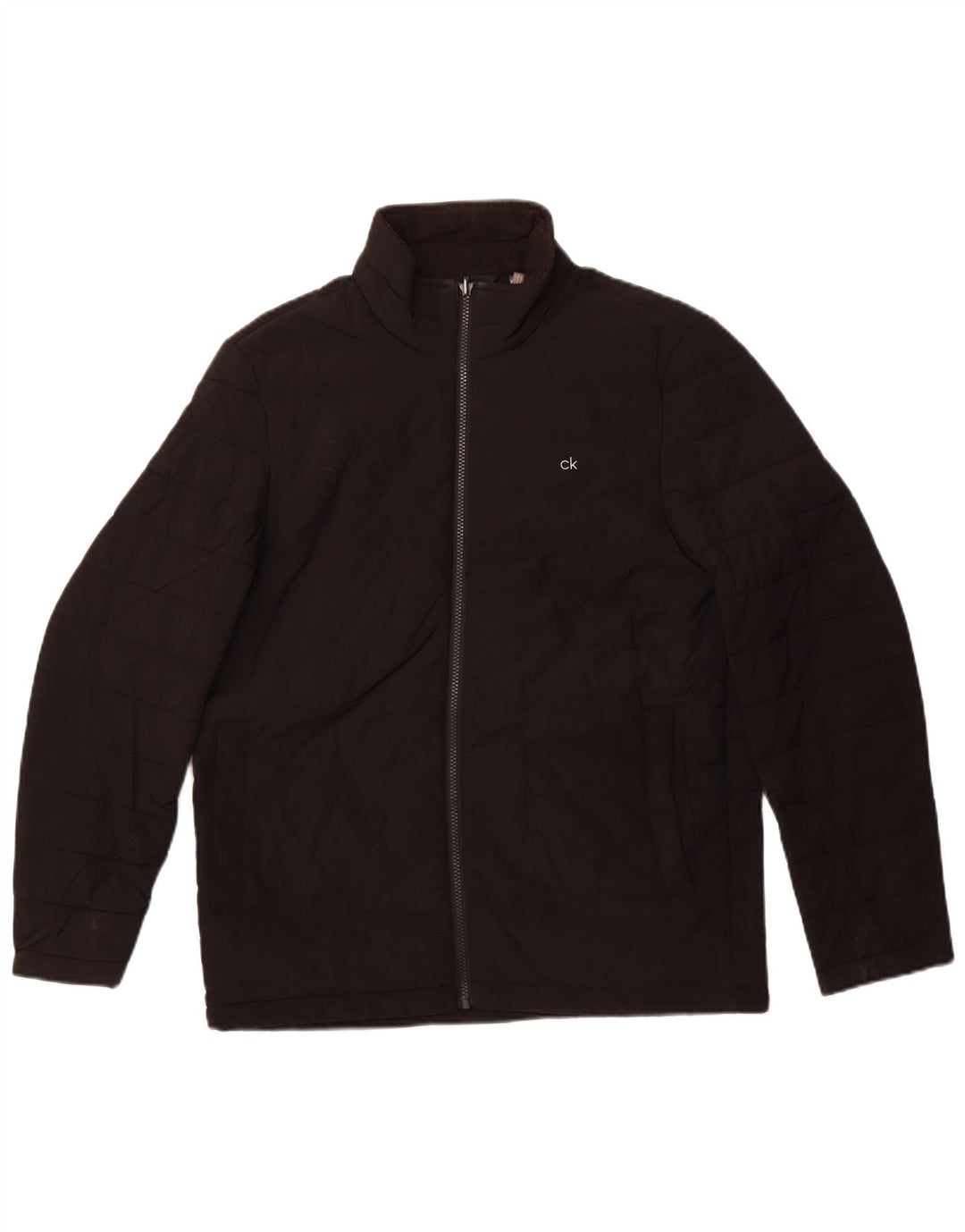 CALVIN KLEIN Veste matelassée homme UK 36 Small Noir Polyester