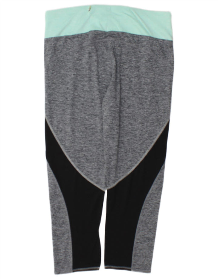 Marks & Spencer Leggings Capri pour Femme UK 44 Gris Moyen Colorblock