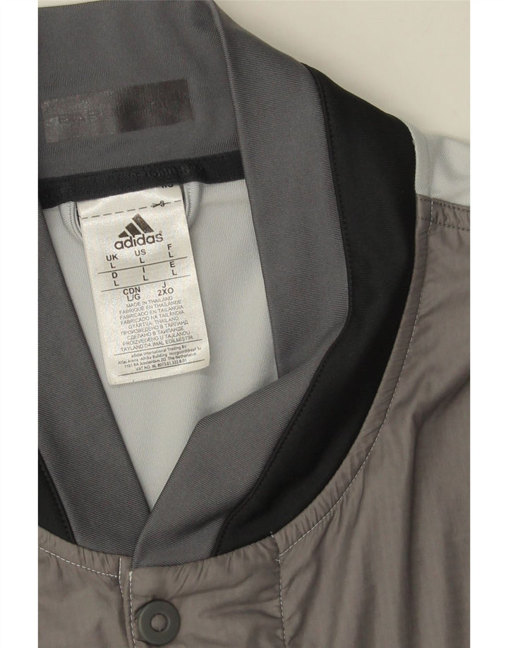 Adidas Hommes Climacool Graphic Survêtement Top Veste Large Gris Colorblock