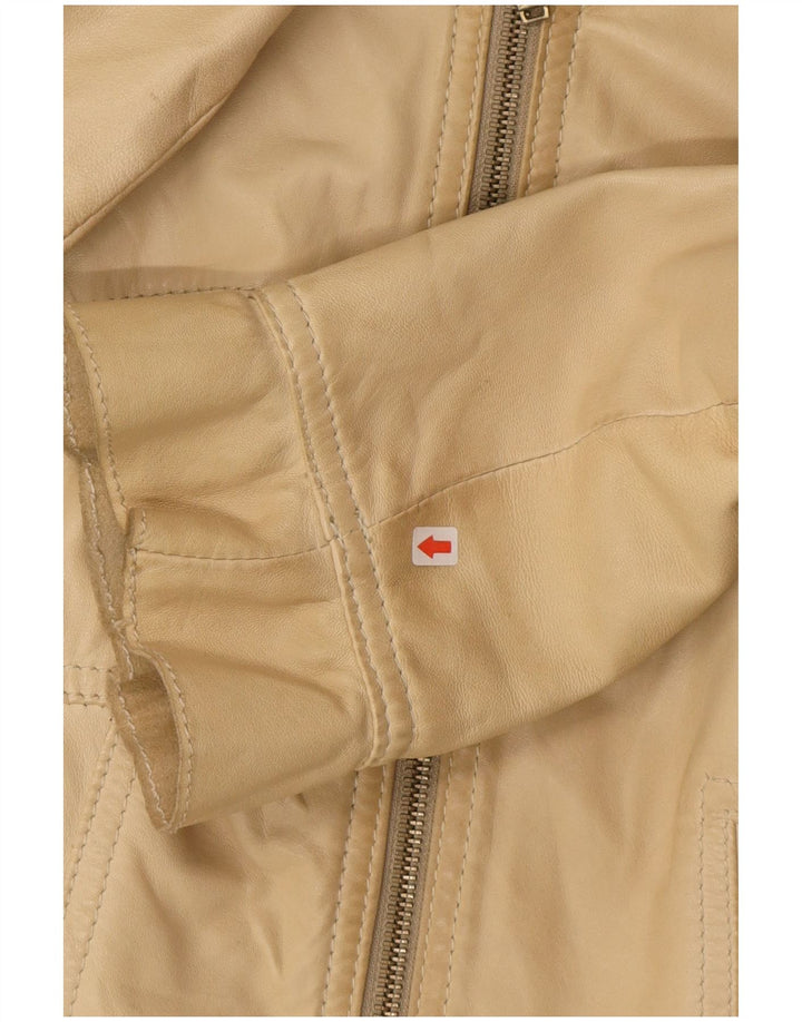 Valentino Veste en cuir courte pour femme IT 40 Petit cuir beige