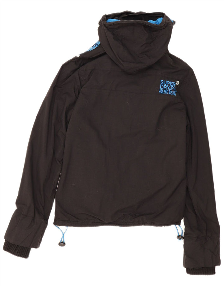 Superdry Veste coupe-vent à capuche Windcheater pour femme UK 10 Small Noir