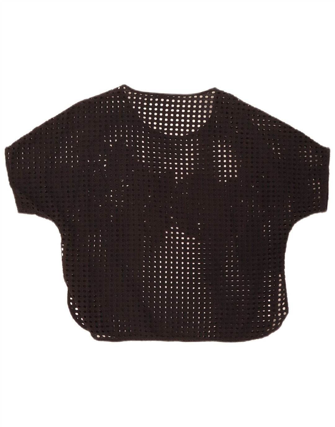 Zara Womens See Through Blouse Top UK 14 Moyen Noir Floral