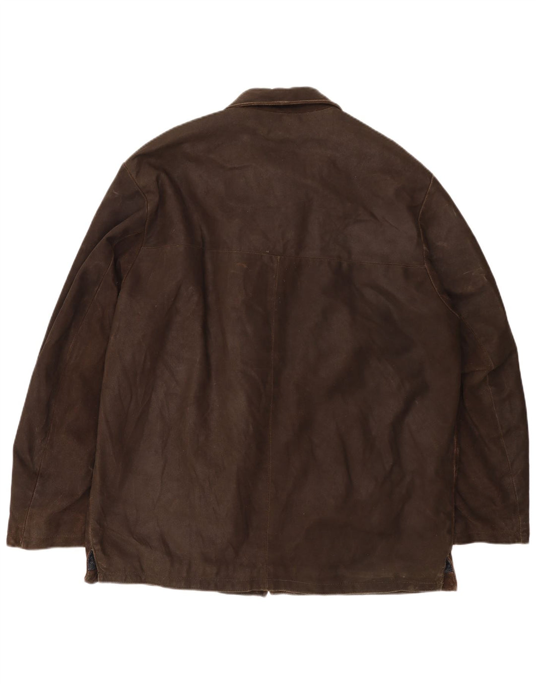 GAS Manteau en Cuir Homme UK 44 2XL Cuir Marron
