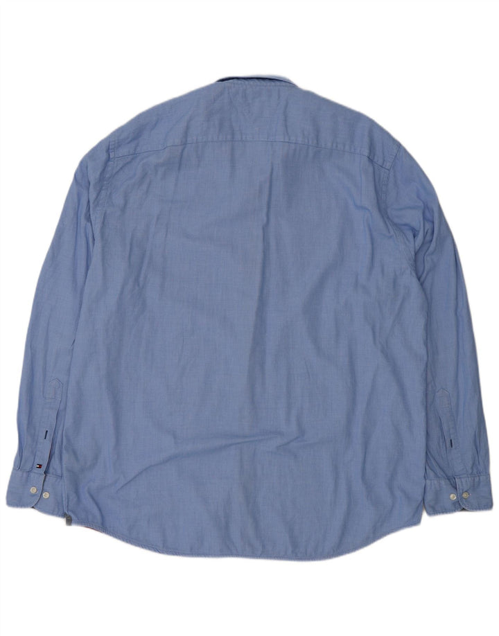 Tommy Hilfiger Chemise Homme 2XL Bleu Spotted Coton