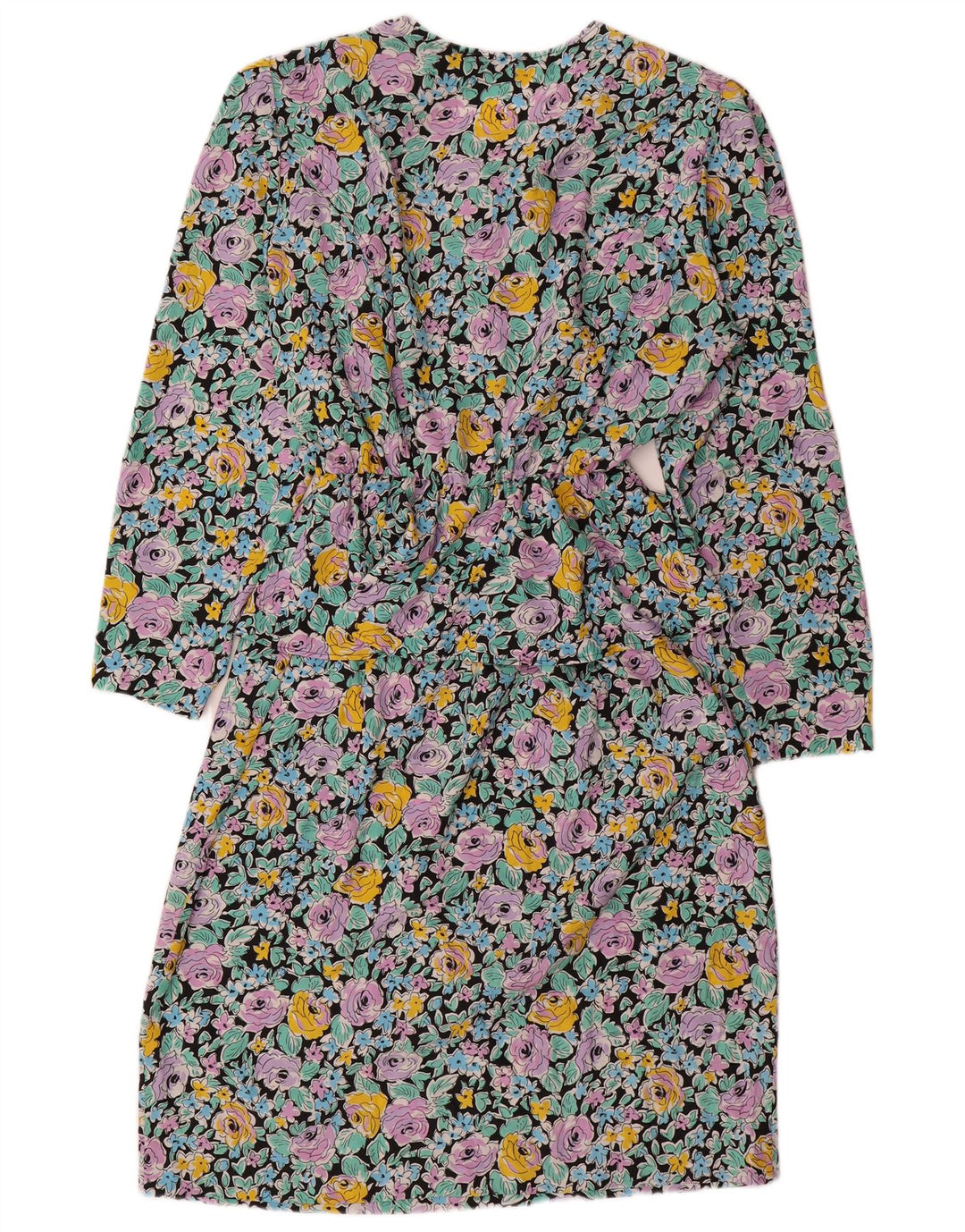 ELENA MIRO Robe péplum à manches longues pour femme UK 22 3XL Floral multicolore