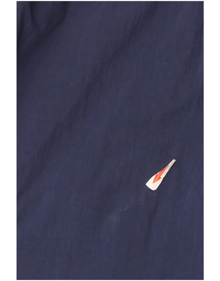 Reebok Veste de Survêtement Homme Large Bleu Marine Colorblock Nylon