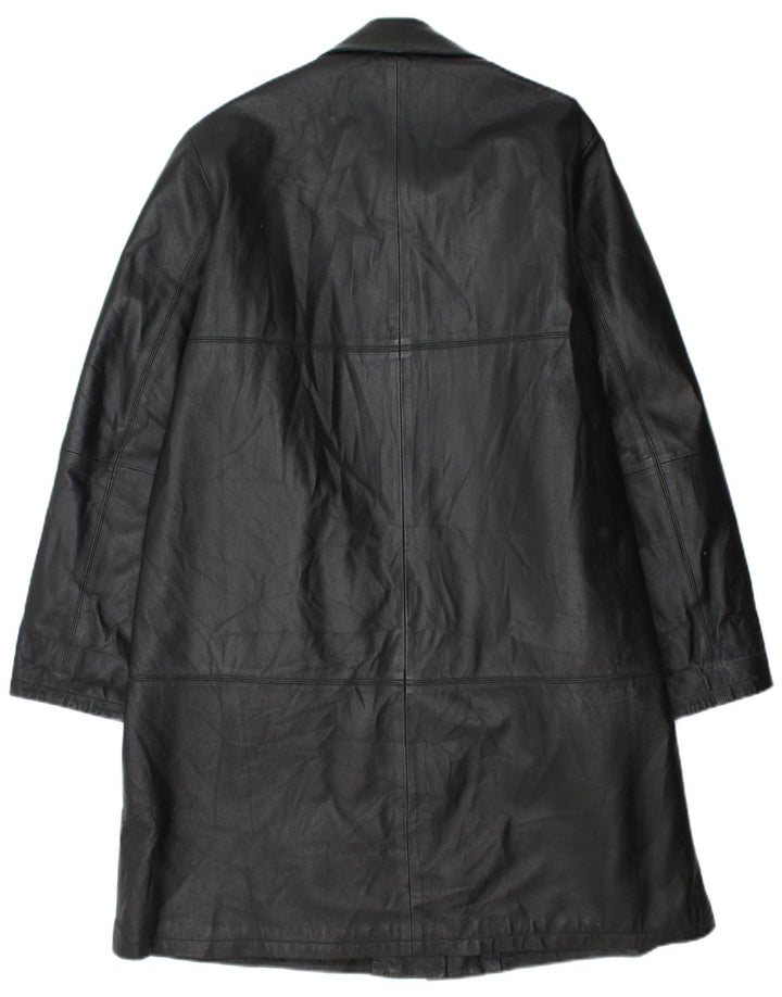 Manteau en cuir femme vintage IT 48 XL Cuir noir