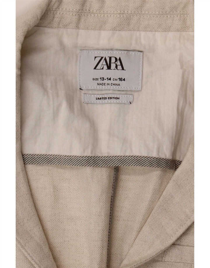 Zara Veste Blazer 2 Boutons Garçon 13-14 Ans Beige