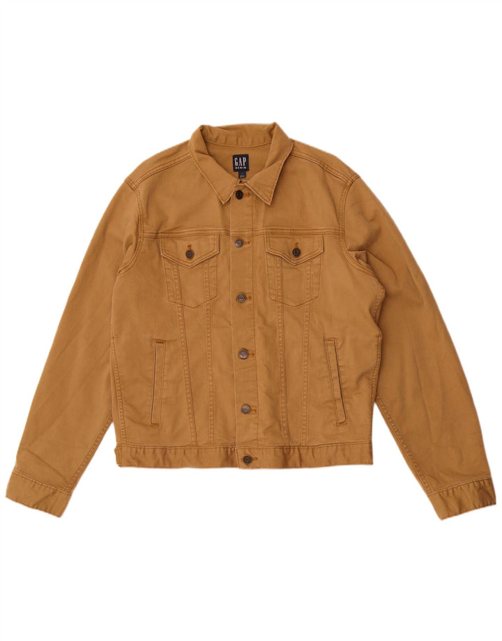 Gap Veste en jean pour homme UK 40 Large Marron Coton