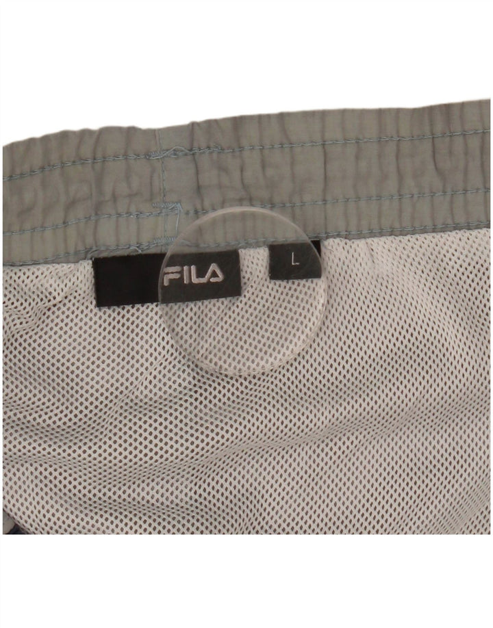 Fila Short de Sport Graphique Homme Gris Colorblock Large