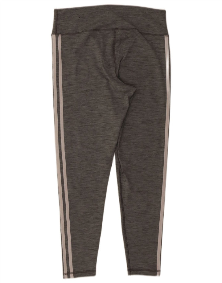 Adidas Leggings Femme UK 16/18 Large Gris Polyester