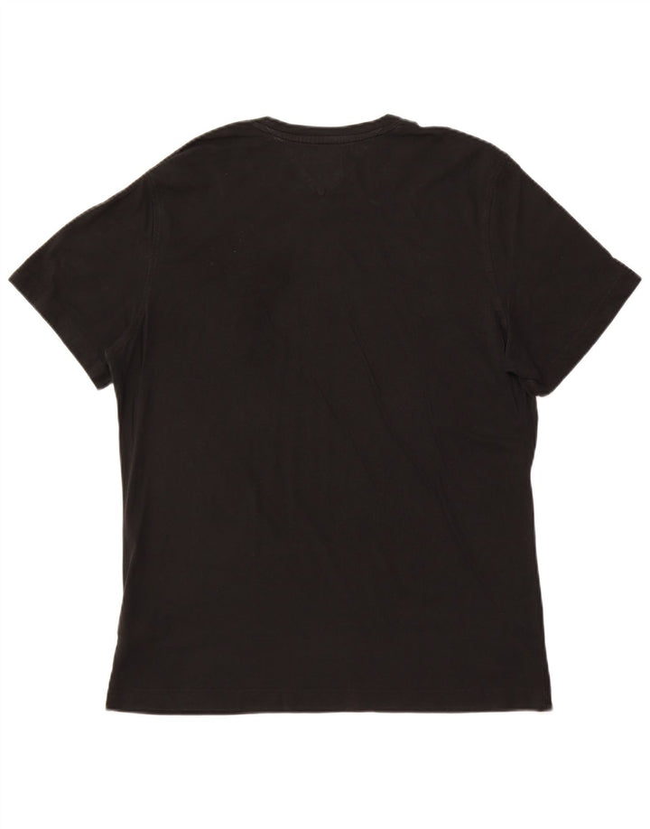 TOMMY HILFIGER T-Shirt Homme Top XL Noir Coton