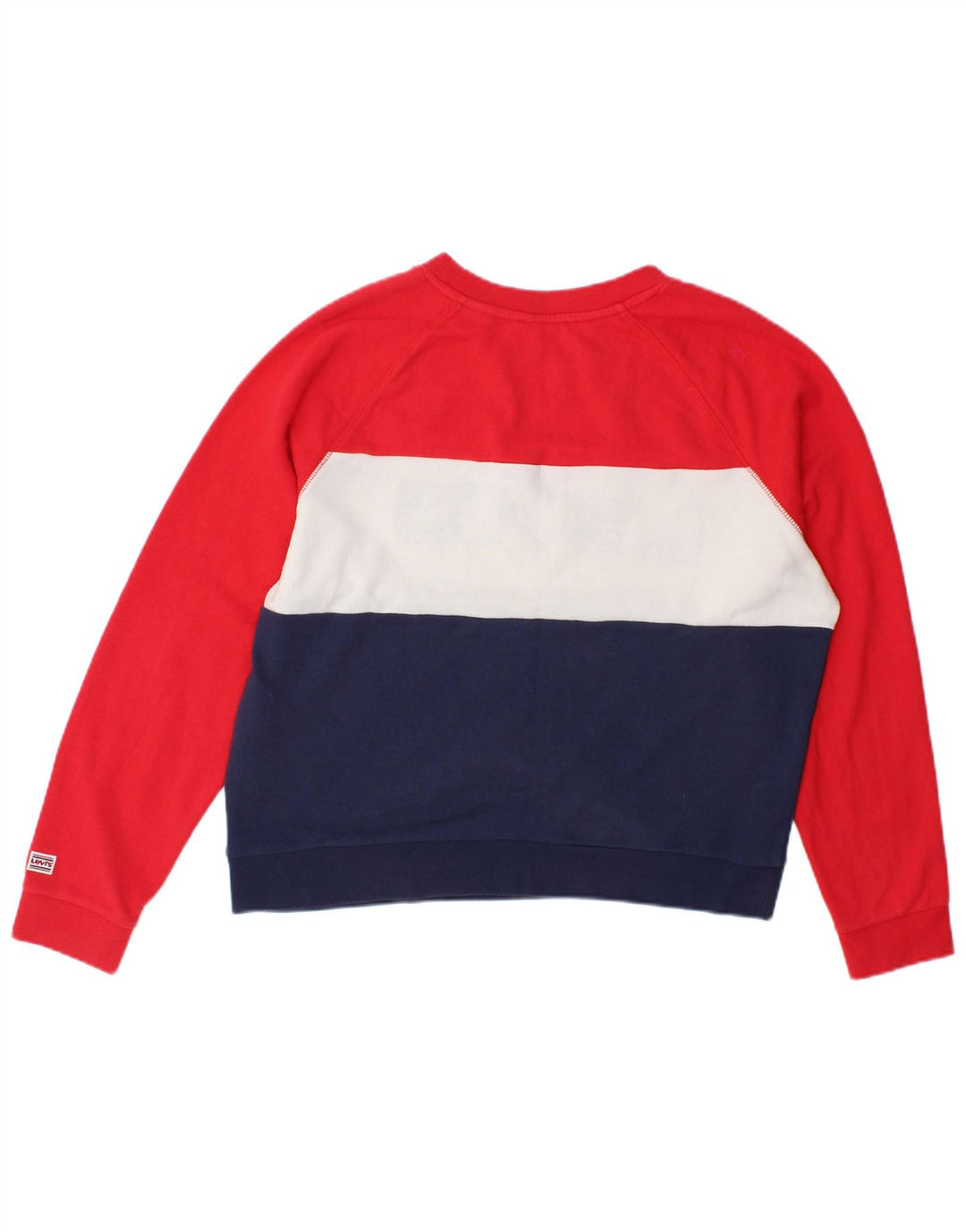Levi's Sweatshirt Jumper UK 16 Large Multicolore Colorblock Femme