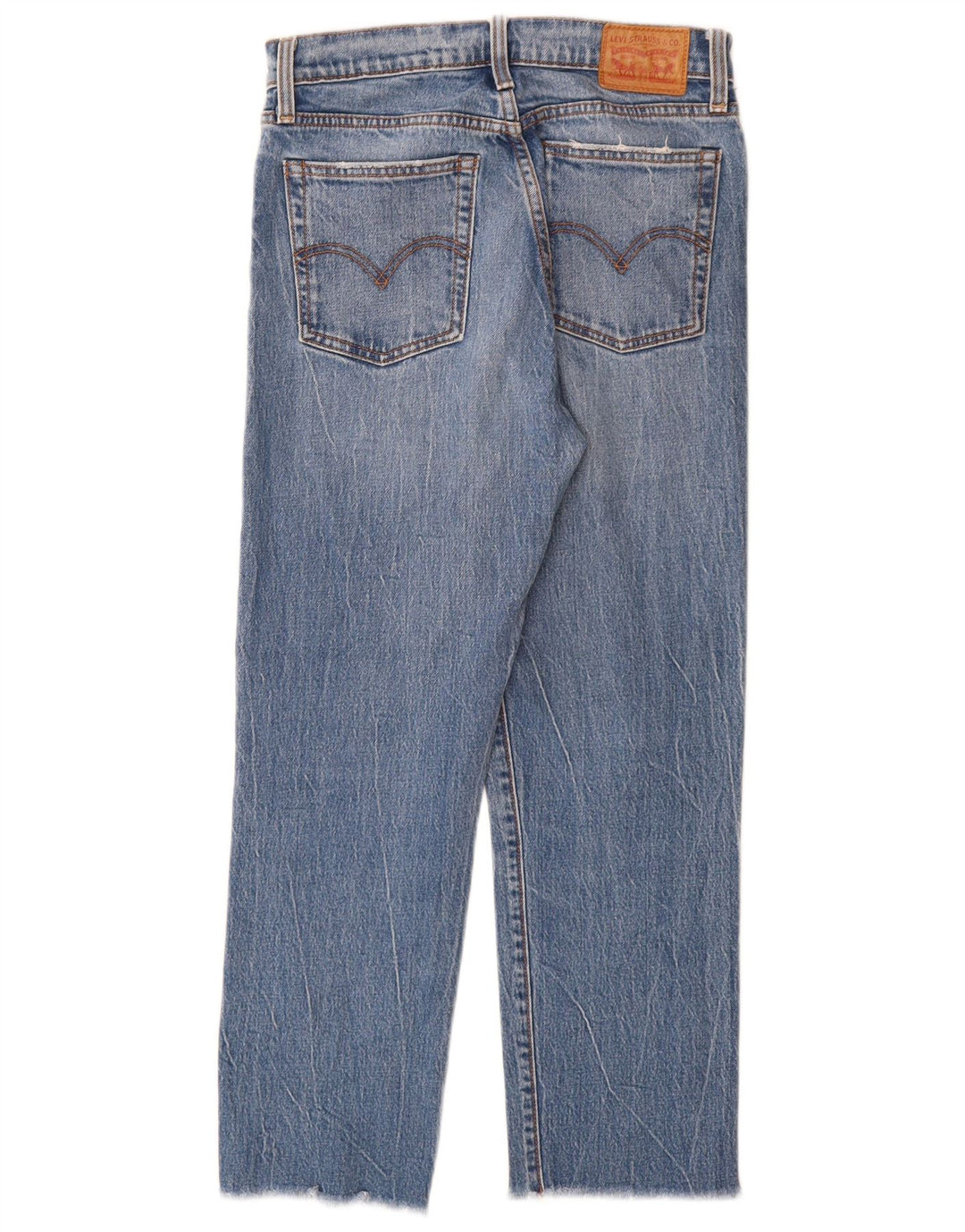 Levi's Jean Droit Effet Déchiré W27 L26 Femme Bleu Coton
