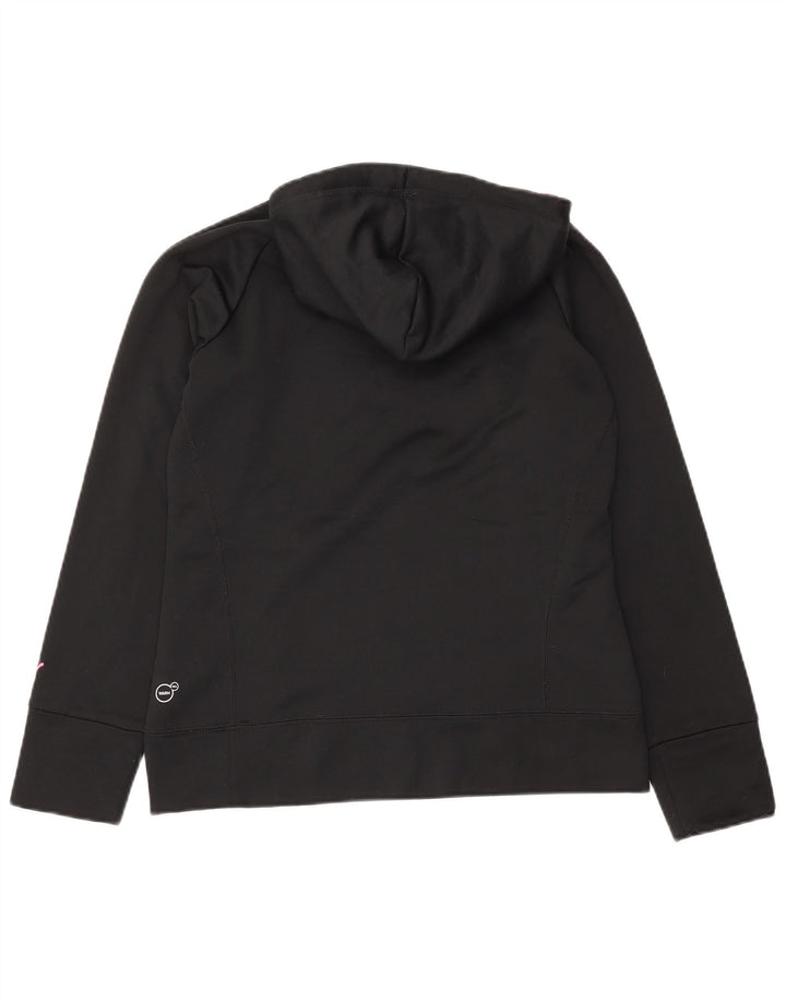 PUMA Pull à capuche graphique pour femme UK 12 Noir moyen Polyester