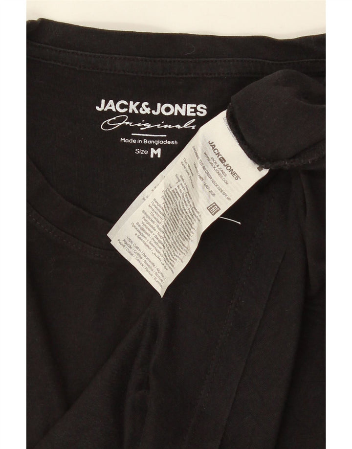 JACK & JONES T-Shirt Graphique Homme Noir Moyen Coton