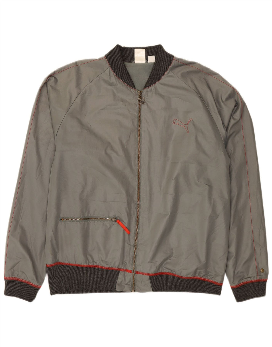 Puma Veste Bomber Homme UK 38 Gris Moyen Colorblock