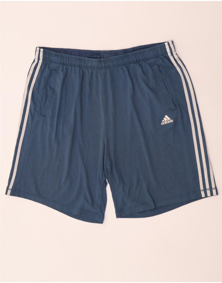 Adidas Short de sport Climalite pour homme 2XL Bleu Polyester