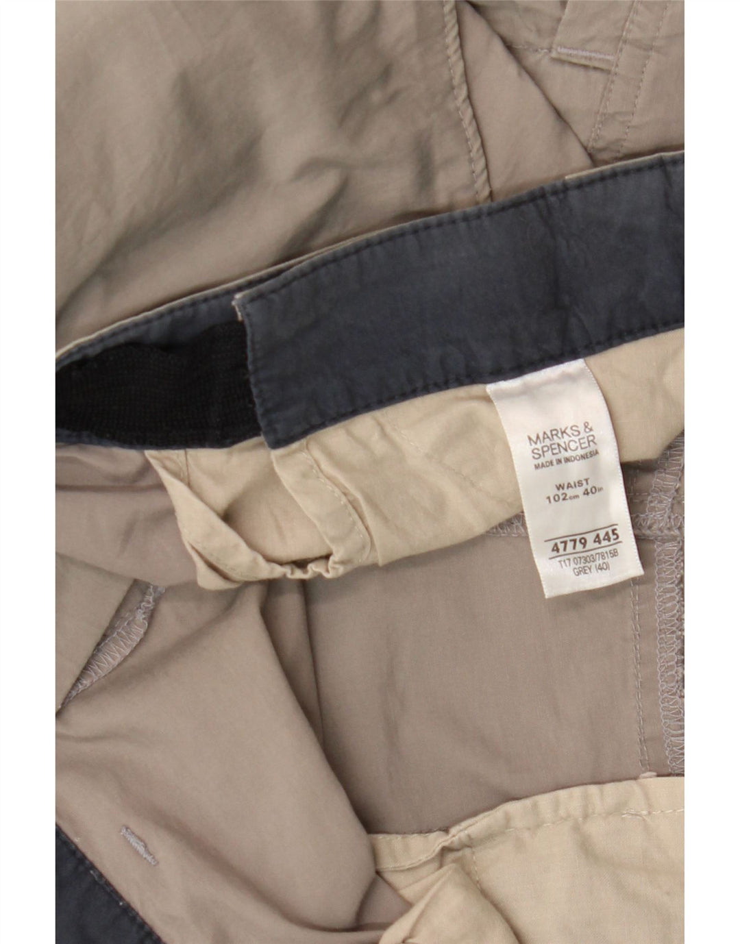 Marks & Spencer Short Cargo Homme W40 XL Gris Coton