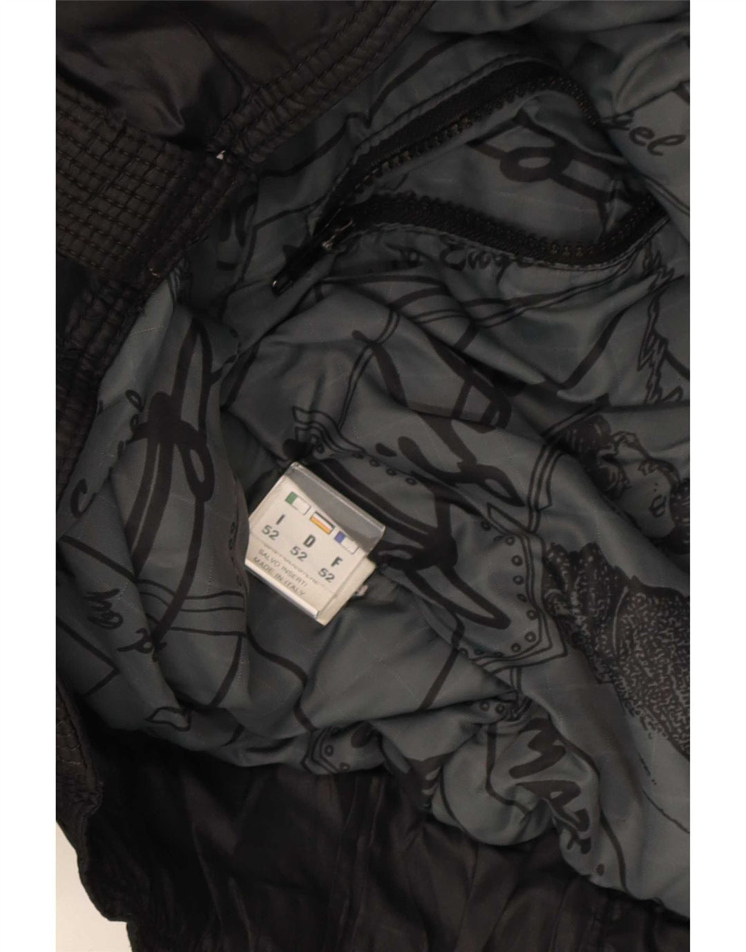 Veste Bomber Femme Vintage IT 52 XL Noir Polyamide