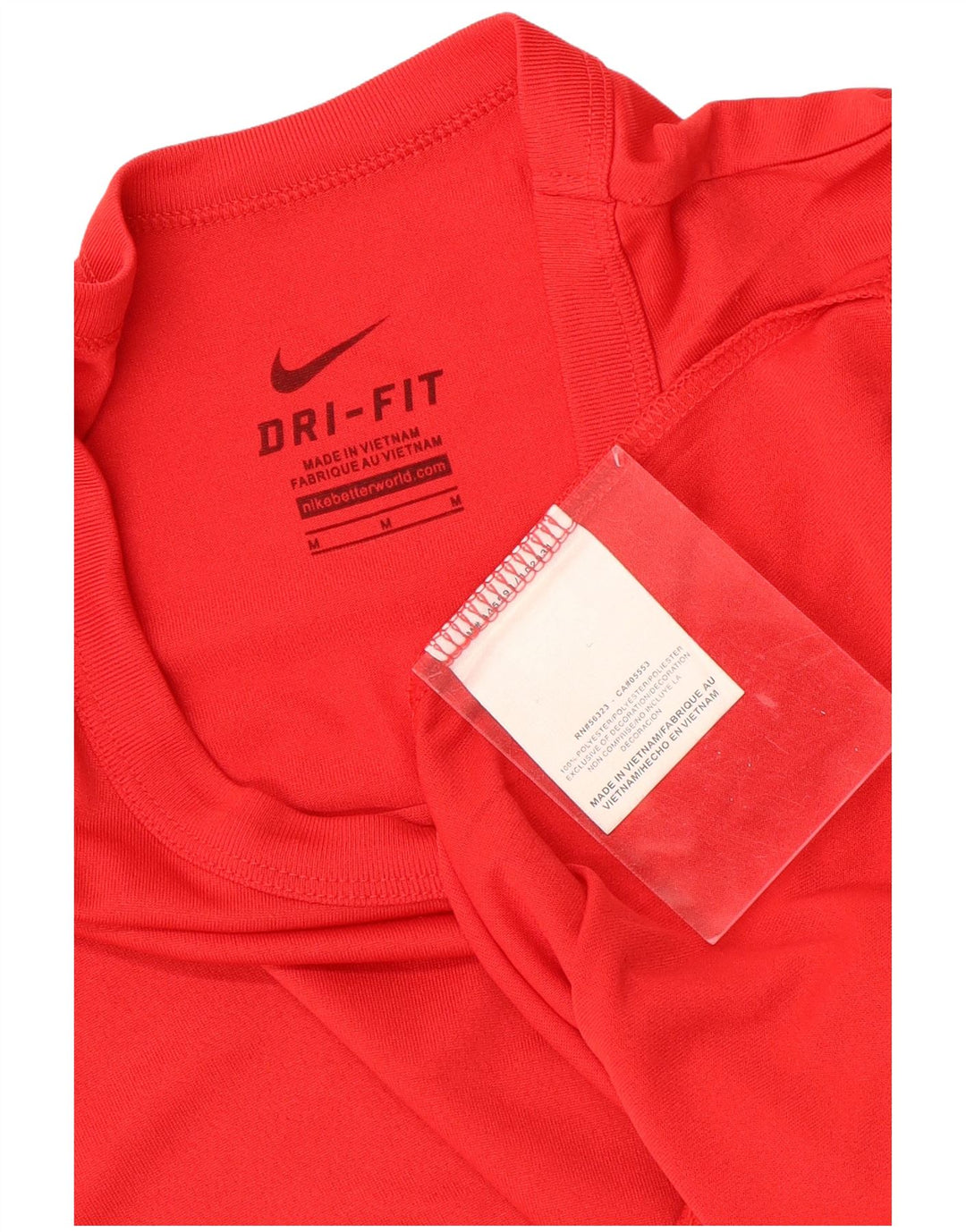 NIKE T-shirt Dri Fit pour femme UK 12 Rouge moyen Polyester