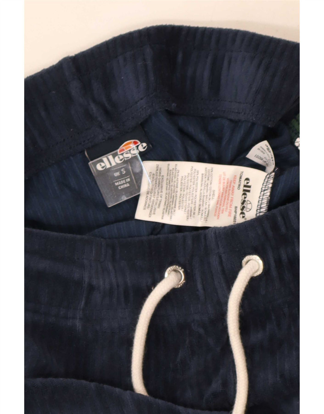 Ellesse Short de sport graphique pour homme en coton bleu marine Small