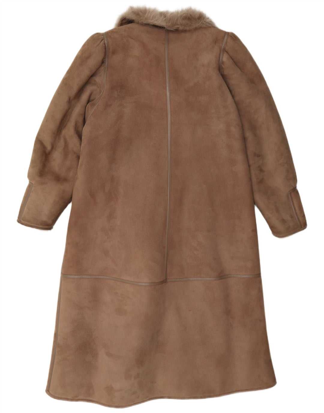 manteau en peau de mouton vintage pour femme IT 42 Brun moyen