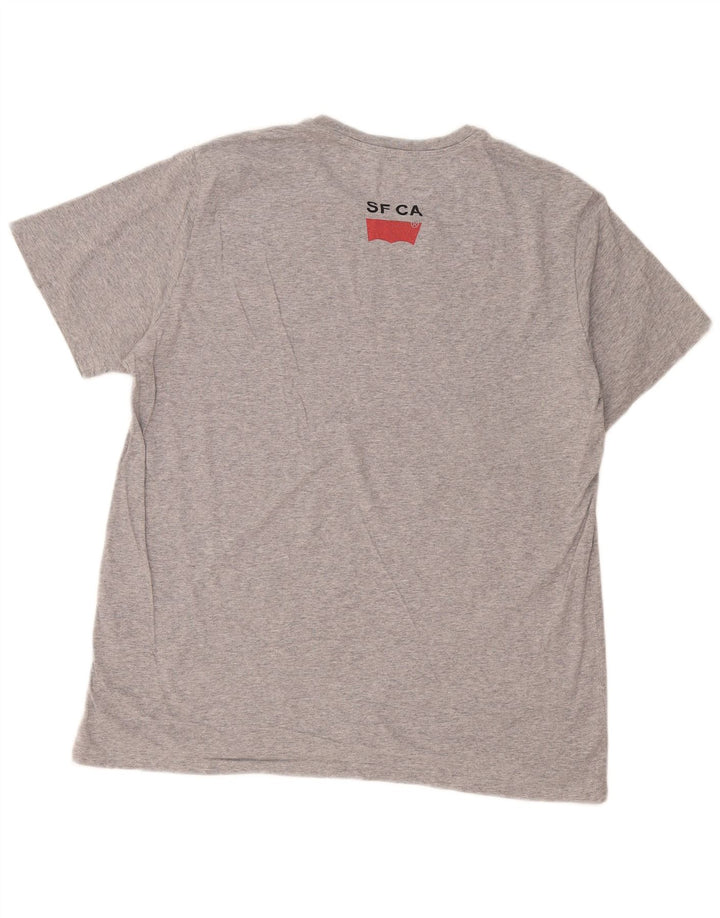 Levi's T-Shirt Graphique Top XL Homme Gris Moucheté