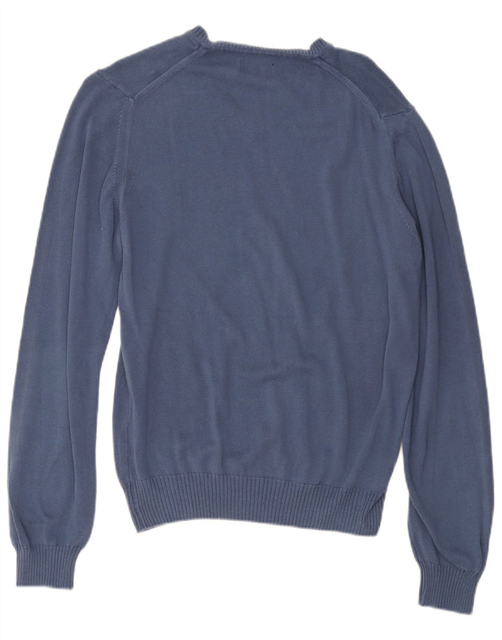 BROOKSFIELD Pull ample à col en V pour homme IT 48 Bleu moyen en coton