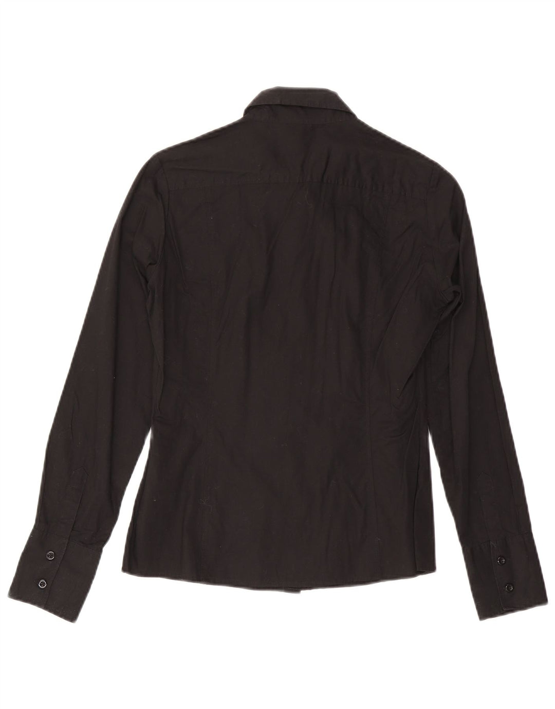Benetton Chemise Femme UK 12 Coton Noir Moyen